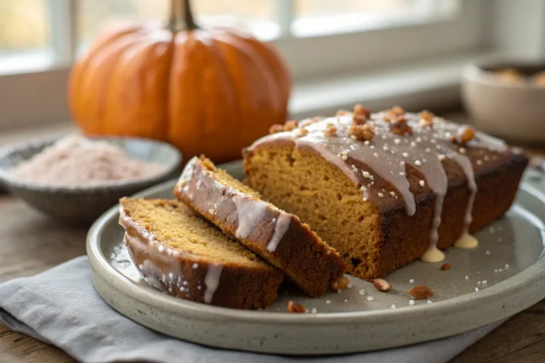 Pumpkin Bread with Salted Brown Butter Glaze